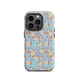 Bohemian Flowers Blue iPhone Case - KBB Exclusive Knitted Belle Boutique iPhone 14 Pro 