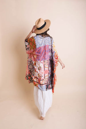 Boho Floral Patchwork Kimono Leto Accessories 