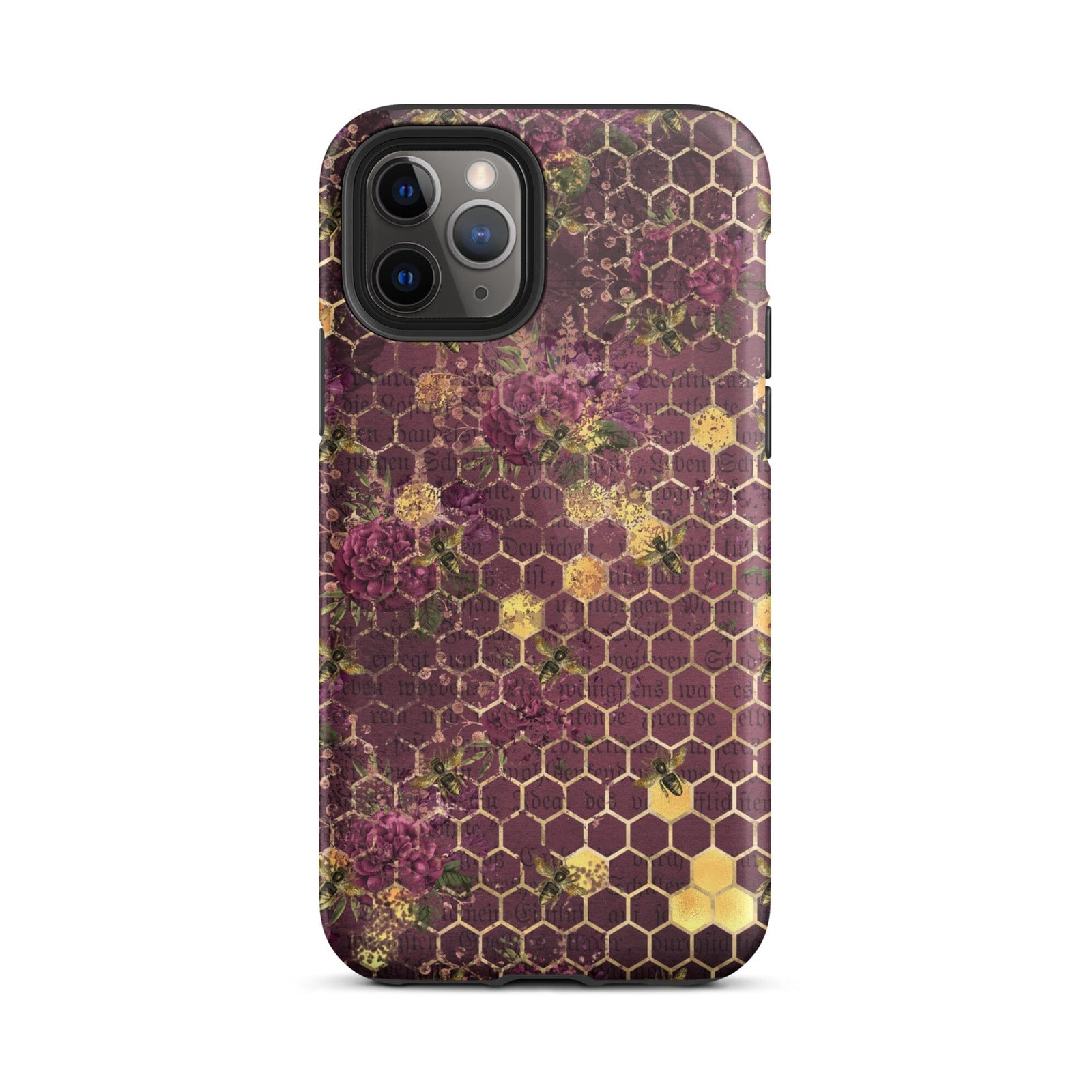 Burgundy Bee iPhone Case - KBB Exclusive Knitted Belle Boutique iPhone 11 