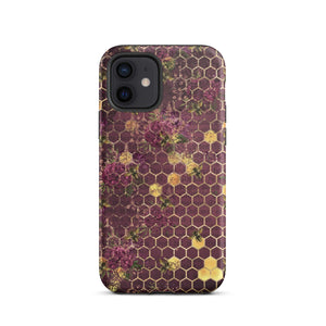 Burgundy Bee iPhone Case - KBB Exclusive Knitted Belle Boutique iPhone 12 