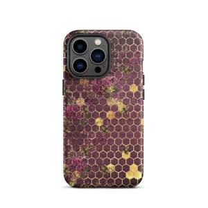 Burgundy Bee iPhone Case - KBB Exclusive Knitted Belle Boutique iPhone 13 Pro 