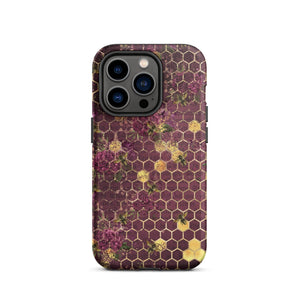 Burgundy Bee iPhone Case - KBB Exclusive Knitted Belle Boutique iPhone 14 Pro 
