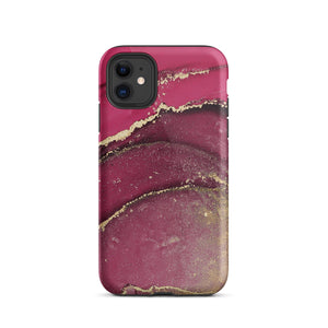 Burgundy Marble iPhone Case - KBB Exclusive Knitted Belle Boutique iPhone 11 