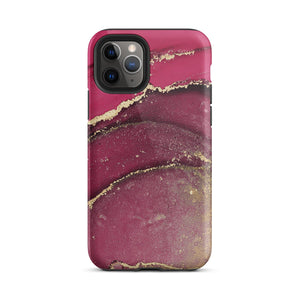 Burgundy Marble iPhone Case - KBB Exclusive Knitted Belle Boutique iPhone 11 Pro 