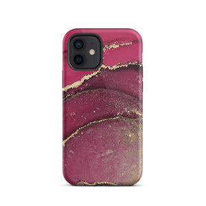 Burgundy Marble iPhone Case - KBB Exclusive Knitted Belle Boutique iPhone 12 
