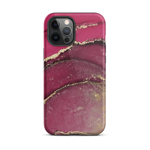 Burgundy Marble iPhone Case - KBB Exclusive Knitted Belle Boutique iPhone 12 Pro Max 