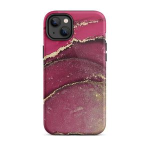 Burgundy Marble iPhone Case - KBB Exclusive Knitted Belle Boutique iPhone 14 Plus 