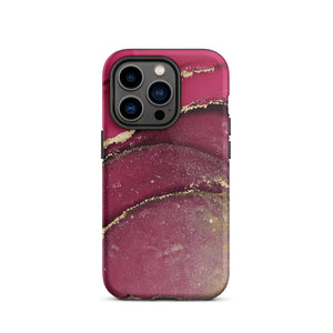 Burgundy Marble iPhone Case - KBB Exclusive Knitted Belle Boutique iPhone 14 Pro 