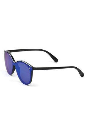 Classic Round Mirrored Fashion Sunglasses Cramilo Eyewear PurpleBlue OneSize 