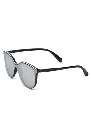 Classic Round Mirrored Fashion Sunglasses Cramilo Eyewear Silver OneSize 
