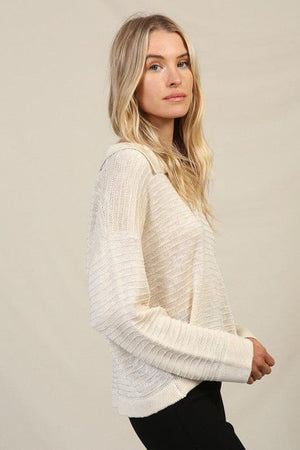 COLLARED SHIRT SWEATER Lumiere 