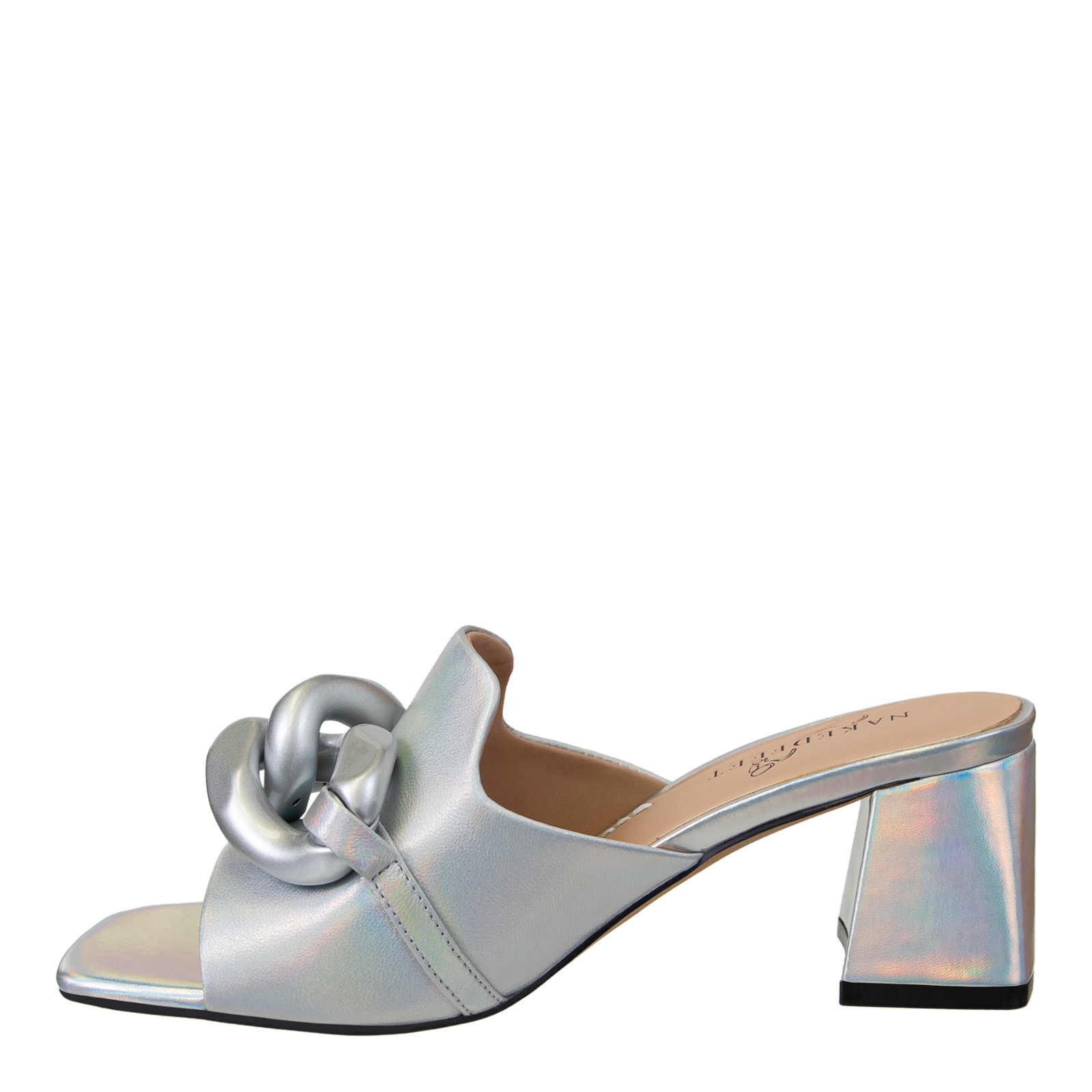 NAKED FEET - COTERIE in SILVER Heeled Sandals