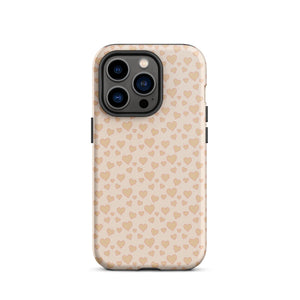 Cream Sweet Hearts iPhone Case - KBB Exclusive Knitted Belle Boutique iPhone 14 Pro 