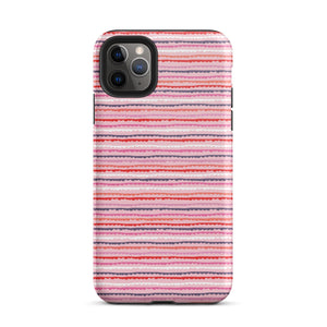 Curvy Lines Pink iPhone Case - KBB Exclusive Knitted Belle Boutique iPhone 11 Pro Max 