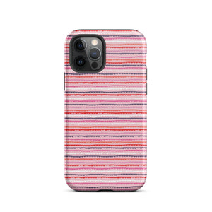 Curvy Lines Pink iPhone Case - KBB Exclusive Knitted Belle Boutique iPhone 12 Pro 