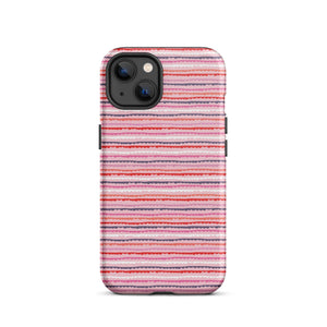 Curvy Lines Pink iPhone Case - KBB Exclusive Knitted Belle Boutique iPhone 13 