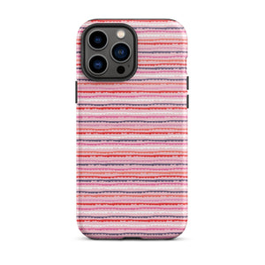 Curvy Lines Pink iPhone Case - KBB Exclusive Knitted Belle Boutique iPhone 13 Pro Max 