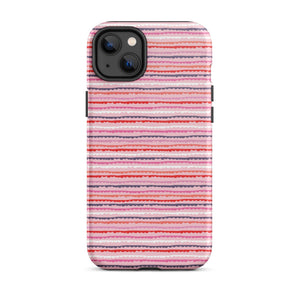 Curvy Lines Pink iPhone Case - KBB Exclusive Knitted Belle Boutique iPhone 14 Plus 
