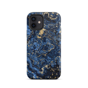 Deep Blue Marble iPhone Case - KBB Exclusive Knitted Belle Boutique iPhone 12 