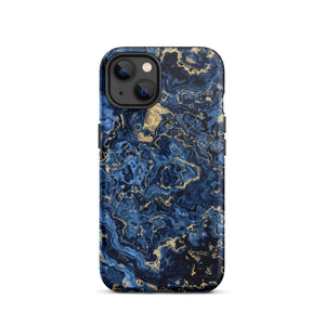 Deep Blue Marble iPhone Case - KBB Exclusive Knitted Belle Boutique iPhone 13 