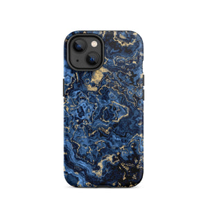 Deep Blue Marble iPhone Case - KBB Exclusive Knitted Belle Boutique iPhone 14 
