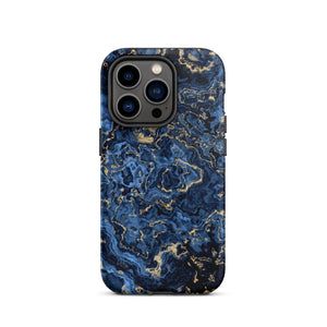 Deep Blue Marble iPhone Case - KBB Exclusive Knitted Belle Boutique iPhone 14 Pro 