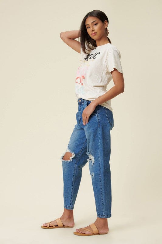 Distressed Slouchy Jean Vibrant M.i.U Medium Stone S 