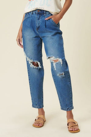 Distressed Slouchy Jean Vibrant M.i.U 