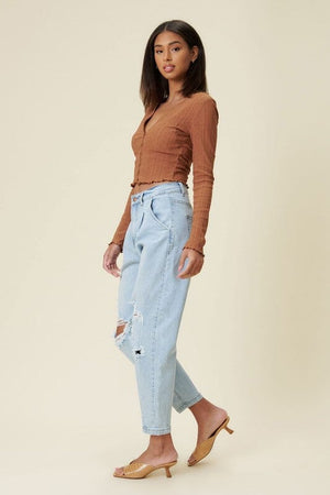 Distressed Slouchy Vibrant M.i.U 