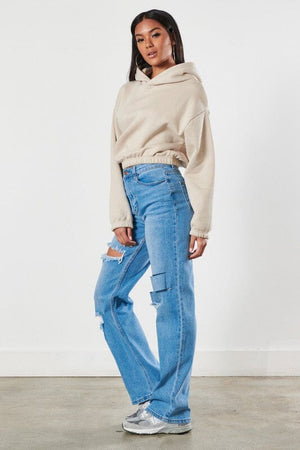 Distressed Wide Leg Jeans Vibrant M.i.U 