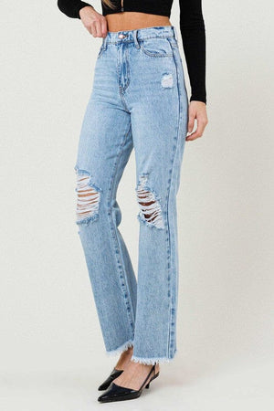 Distressed Wide Leg Vibrant M.i.U 