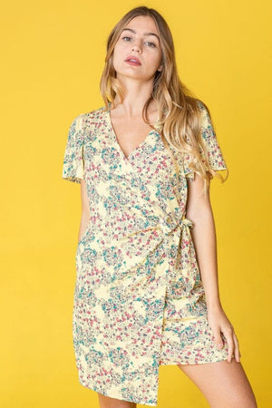 Ditsy Floral Wrap Dress EG fashion 