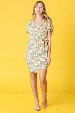 Ditsy Floral Wrap Dress EG fashion 