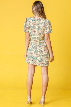 Ditsy Floral Wrap Dress EG fashion 