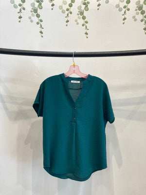 Dolman short sleeve button shirt top Miley + Molly 