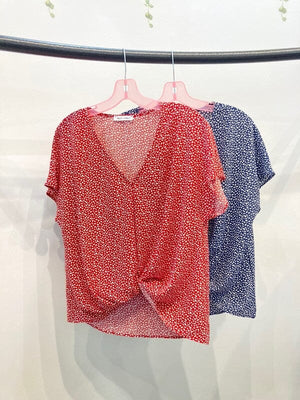 Dolman short sleeve V neck top Miley + Molly 