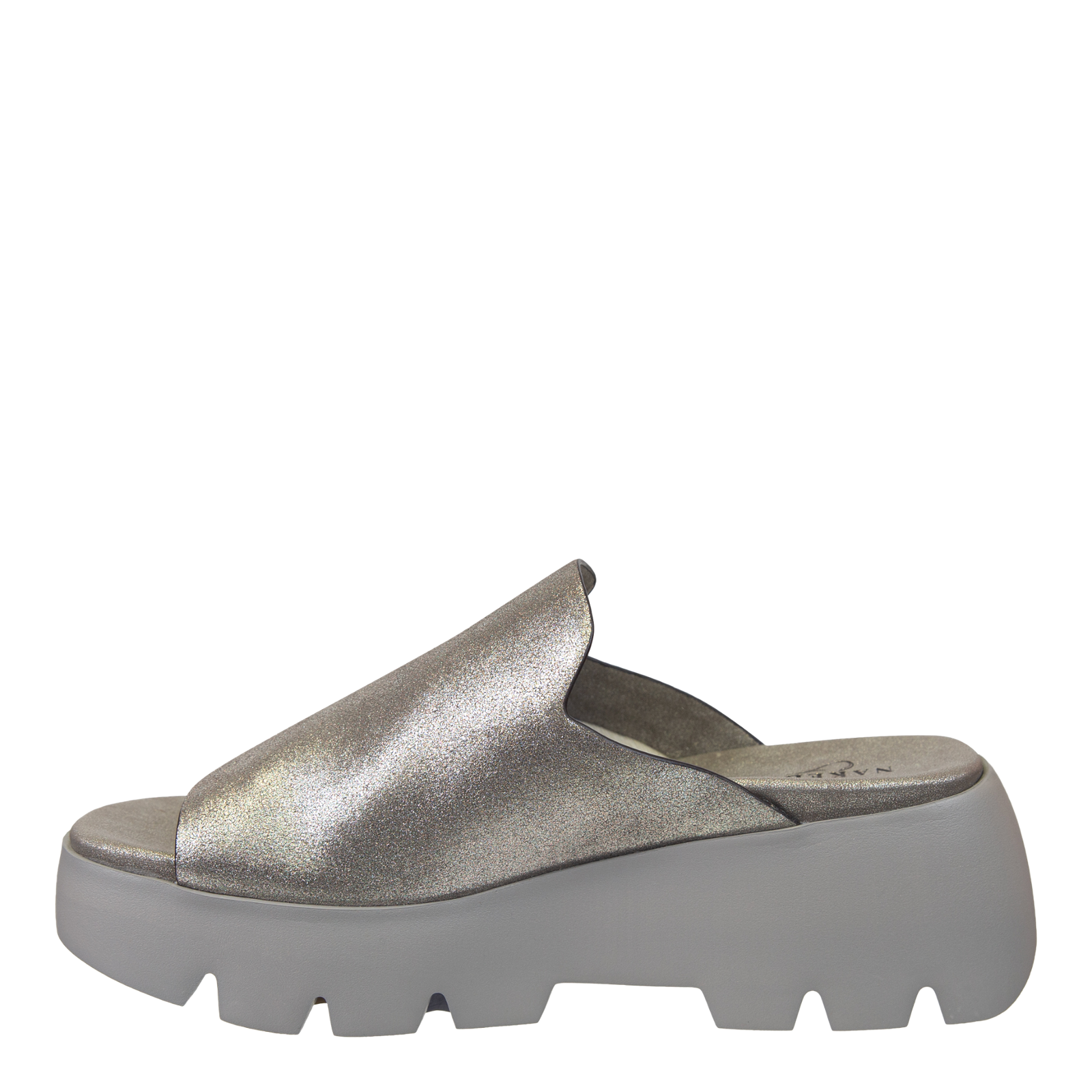 NAKED FEET - DRIFT in SILVER Platform Sandals