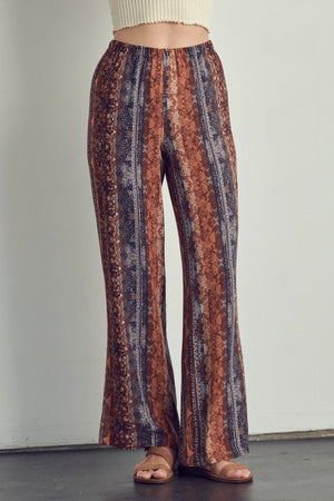 Elastic waisted palazzo pants in ethnic print Miley + Molly 