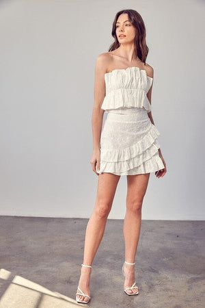 EYELET RUFFLE SKIRT Do + Be Collection 