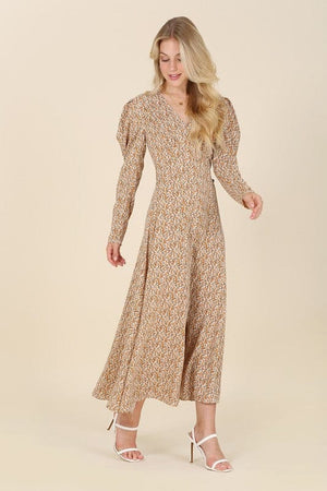 Fit and Flare floral maxi dress Lilou 