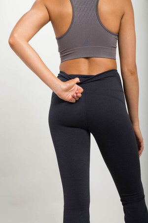 Flare Swoop Back High-Waisted Leggings Mono B 