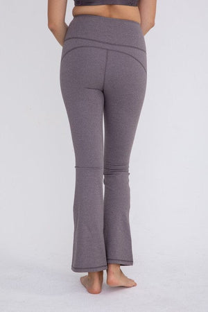 Flare Swoop Back High-Waisted Leggings Mono B 