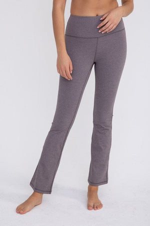 Flare Swoop Back High-Waisted Leggings Mono B 