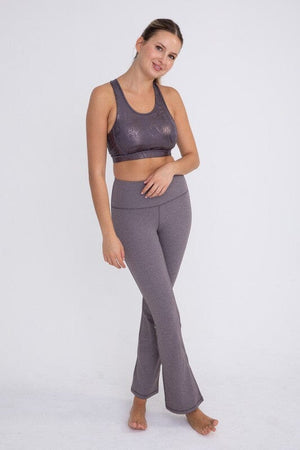 Flare Swoop Back High-Waisted Leggings Mono B 