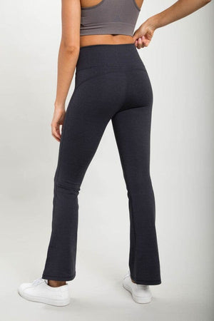 Flare Swoop Back High-Waisted Leggings Mono B Black S 