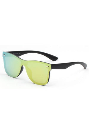 Flat Top Mirrored Rectangle Unisex Sunglasses Cramilo Eyewear 
