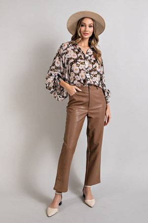 FLORAL PRINT BLOUSE TOP eesome 