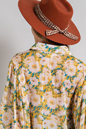 FLORAL PRINT BLOUSE TOP eesome 