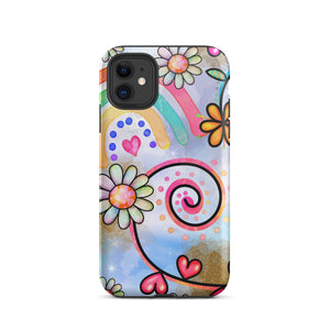 Floral Rainbow iPhone Case - KBB Exclusive Knitted Belle Boutique iPhone 11 