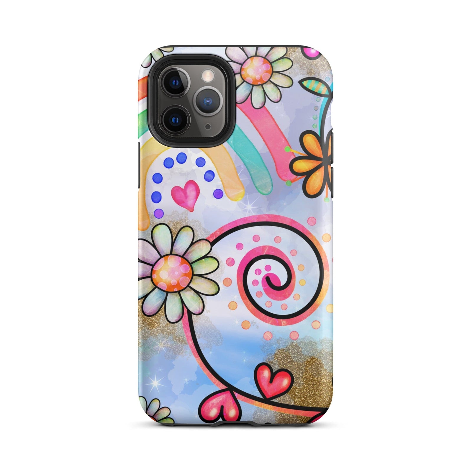 Floral Rainbow iPhone Case - KBB Exclusive Knitted Belle Boutique iPhone 11 